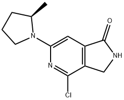 4-Chloro-2,3-dihydro-6-[(2R)-2-methyl-1-pyrrolidinyl]-1H-pyrrolo[3,4-c]pyridin-1-one Struktur