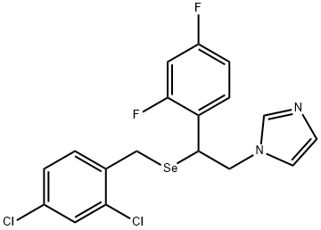 1H-Imidazole, 1-[2-[[(2,4-dichlorophenyl)methyl]seleno]-2-(2,4-difluorophenyl)ethyl]- Struktur