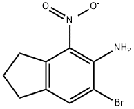 1H-Inden-5-amine, 6-bromo-2,3-dihydro-4-nitro- Struktur