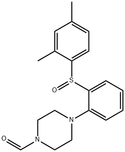 1-Piperazinecarboxaldehyde, 4-[2-[(2,4-dimethylphenyl)sulfinyl]phenyl]- Struktur