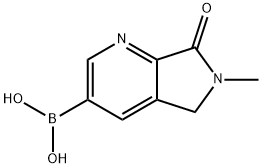 Boronic acid, B-(6,7-dihydro-6-methyl-7-oxo-5H-pyrrolo[3,4-b]pyridin-3-yl)- Struktur