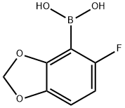 Boronic acid, B-(5-fluoro-1,3-benzodioxol-4-yl)- Struktur