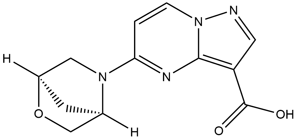 5-(1R,4R)-2-Oxa-5-azabicyclo[2.2.1]hept-5-ylpyrazolo[1,5-a]pyrimidine-3-carboxylic acid Struktur