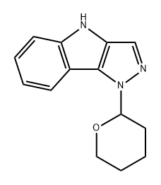 Pyrazolo[4,3-b]indole, 1,4-dihydro-1-(tetrahydro-2H-pyran-2-yl)- Struktur