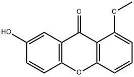 9H-Xanthen-9-one, 7-hydroxy-1-methoxy- Struktur