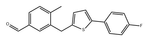 Benzaldehyde, 3-[[5-(4-fluorophenyl)-2-thienyl]methyl]-4-methyl- Struktur