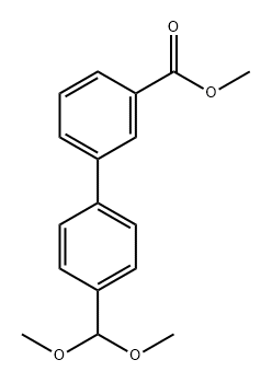 [1,1'-Biphenyl]-3-carboxylic acid, 4'-(dimethoxymethyl)-, methyl ester Struktur