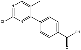 Benzoic acid, 4-(2-chloro-5-methyl-4-pyrimidinyl)- Struktur