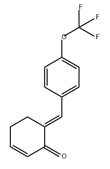 2-Cyclohexen-1-one, 6-[[4-(trifluoromethoxy)phenyl]methylene]-, (6E)- Struktur