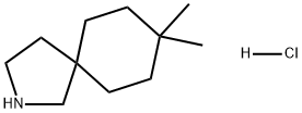 2-Azaspiro[4.5]decane, 8,8-dimethyl-, hydrochloride (1:1) Struktur