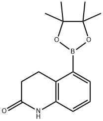 2(1H)-Quinolinone, 3,4-dihydro-5-(4,4,5,5-tetramethyl-1,3,2-dioxaborolan-2-yl)- Struktur