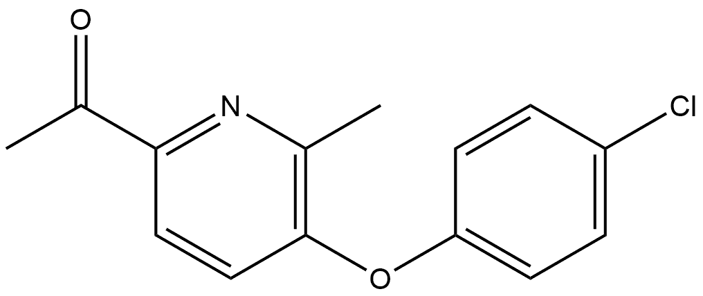 1-(5-(4-chlorophenoxy)-6-methylpyridin-2-yl)ethan-1-one Struktur