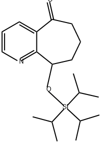 5H-Cyclohepta[b]pyridin-5-one, 6,7,8,9-tetrahydro-9-[[tris(1-methylethyl)silyl]oxy]- Struktur