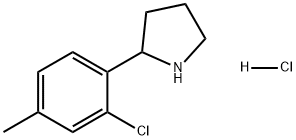 Pyrrolidine, 2-(2-chloro-4-methylphenyl)-, hydrochloride (1:1) Struktur