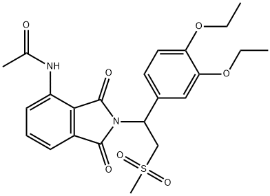 Acetamide, N-[2-[1-(3,4-diethoxyphenyl)-2-(methylsulfonyl)ethyl]-2,3-dihydro-1,3-dioxo-1H-isoindol-4-yl]- Struktur