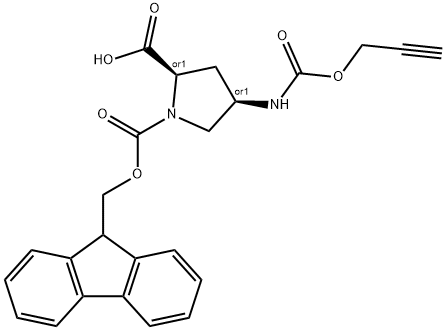 Fmoc-L-Pro(4-NHPoc)-OH (2S,4S) Struktur