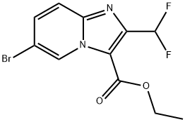 Ethyl 6-bromo-2-(difluoromethyl)imidazo[1,2-a]pyridine-3-carboxylate Struktur