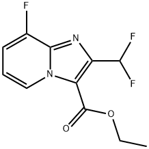 Ethyl 2-(difluoromethyl)-8-fluoroimidazo[1,2-a]pyridine-3-carboxylate Struktur