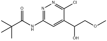 Propanamide, N-[6-chloro-5-(1-hydroxy-2-methoxyethyl)-3-pyridazinyl]-2,2-dimethyl- Struktur