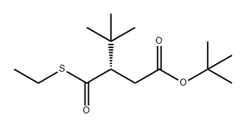 Pentanoic acid, 3-[(ethylthio)carbonyl]-4,4-dimethyl-, 1,1-dimethylethyl ester, (3S)- Struktur