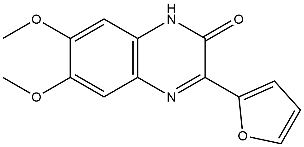 3-(furan-2-yl)-6,7-dimethoxyquinoxalin-2(1H)-one Struktur