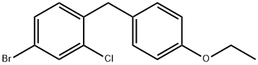 Benzene, 4-bromo-2-chloro-1-[(4-ethoxyphenyl)methyl]- Struktur