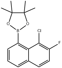 1,3,2-Dioxaborolane, 2-(8-chloro-7-fluoro-1-naphthalenyl)-4,4,5,5-tetramethyl- Struktur