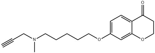 4H-1-Benzopyran-4-one, 2,3-dihydro-7-[[5-(methyl-2-propyn-1-ylamino)pentyl]oxy]- Struktur