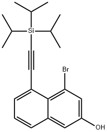 2-Naphthalenol, 4-bromo-5-[2-[tris(1-methylethyl)silyl]ethynyl]- Struktur