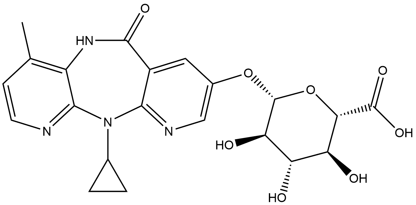 8-Hydroxy Nevirapine 8-O-β-D-Glucuronide Struktur