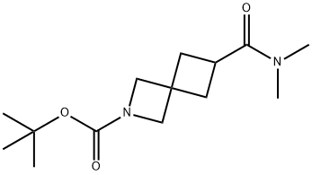 2-Azaspiro[3.3]heptane-2-carboxylic acid, 6-[(dimethylamino)carbonyl]-, 1,1-dimethylethyl ester Struktur