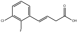 3-Butenoic acid, 4-(3-chloro-2-fluorophenyl)-, (3E)- Struktur