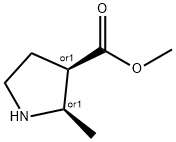 cis-2-Methyl-pyrrolidine-3-carboxylic acid methyl ester Struktur