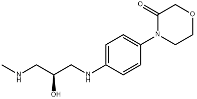 3-Morpholinone, 4-[4-[[(2S)-2-hydroxy-3-(methylamino)propyl]amino]phenyl]- Struktur