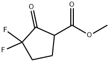 Cyclopentanecarboxylic acid, 3,3-difluoro-2-oxo-, methyl ester Struktur