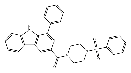 Methanone, (1-phenyl-9H-pyrido[3,4-b]indol-3-yl)[4-(phenylsulfonyl)-1-piperazinyl]- Struktur