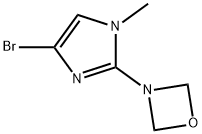 1H-Imidazole, 4-bromo-1-methyl-2-(1,3-oxazetidin-3-yl)- Struktur