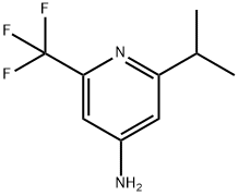 4-Pyridinamine, 2-(1-methylethyl)-6-(trifluoromethyl)- Struktur