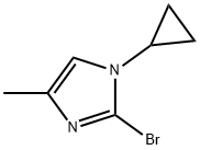 1H-Imidazole, 2-bromo-1-cyclopropyl-4-methyl- Struktur