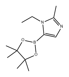 1H-Imidazole, 1-ethyl-2-methyl-5-(4,4,5,5-tetramethyl-1,3,2-dioxaborolan-2-yl)- Struktur