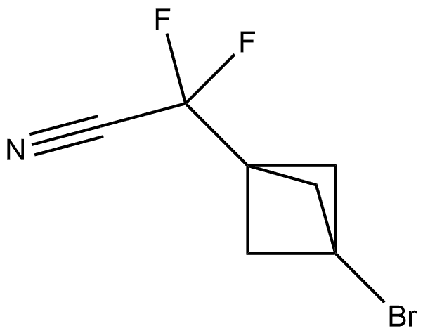 Bicyclo[1.1.1]pentane-1-acetonitrile, 3-bromo-α,α-difluoro- Struktur