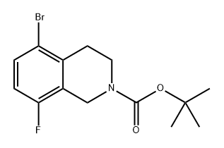 tert-butyl 5-bromo-8-fluoro-3,4-dihydroisoquinoline-2(1H)-carboxylate Struktur