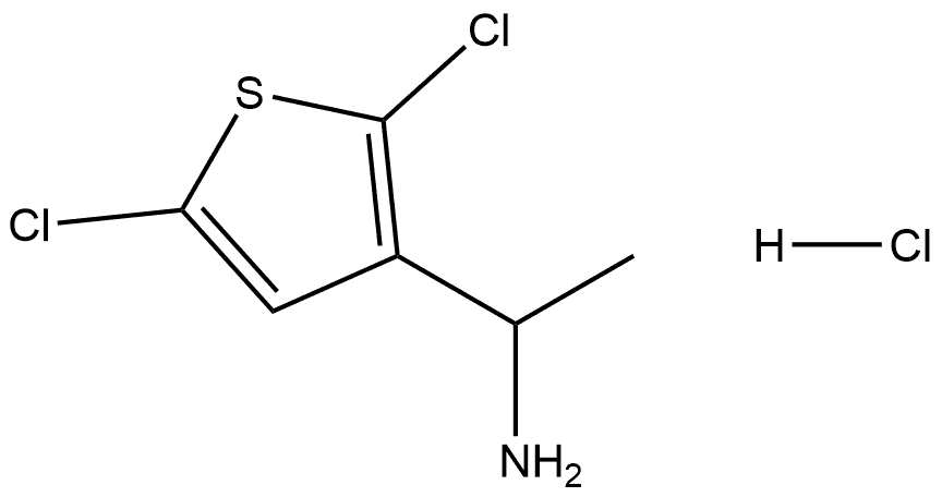 3-Thiophenemethanamine, 2,5-dichloro-α-methyl-, hydrochloride (1:1) Struktur