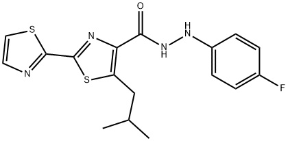 [2,2'-Bithiazole]-4-carboxylic acid, 5-(2-methylpropyl)-, 2-(4-fluorophenyl)hydrazide Struktur