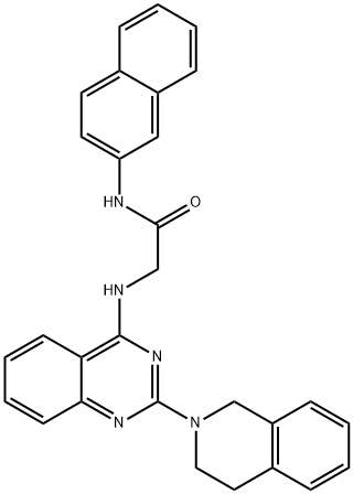 Acetamide, 2-[[2-(3,4-dihydro-2(1H)-isoquinolinyl)-4-quinazolinyl]amino]-N-2-naphthalenyl- Struktur