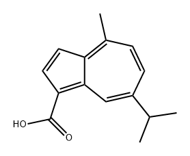 1-Azulenecarboxylic acid, 4-methyl-7-(1-methylethyl)- Struktur