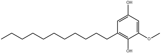 1,4-Benzenediol, 2-methoxy-6-undecyl- Struktur