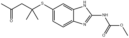 Carbamic acid, N-[6-[(1,1-dimethyl-3-oxobutyl)thio]-1H-benzimidazol-2-yl]-, methyl ester Struktur