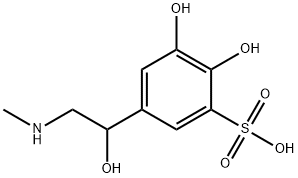 Benzenesulfonic acid, 2,3-dihydroxy-5-[1-hydroxy-2-(methylamino)ethyl]- Struktur