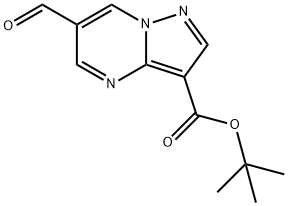 1,1-Dimethylethyl 6-formylpyrazolo[1,5-a]pyrimidine-3-carboxylate Struktur